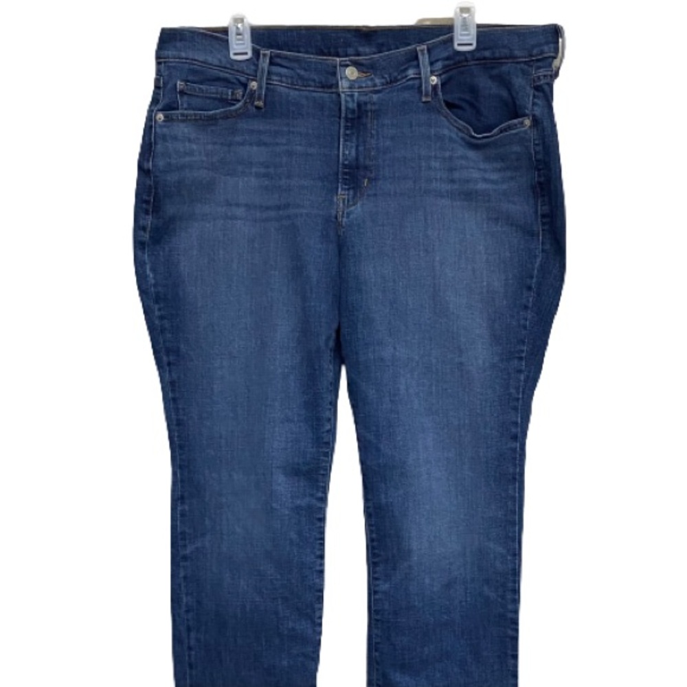 Levi's Straight Leg Stretch Denim Jeans High Rise Zip Fly Sz 18